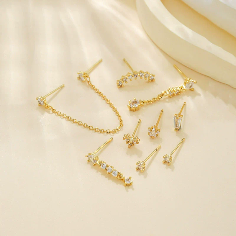 Wholesale Women's Copper Pin Earrings With Heart Shape And Zirconia Design And Long Tassel Pendant - Image 3