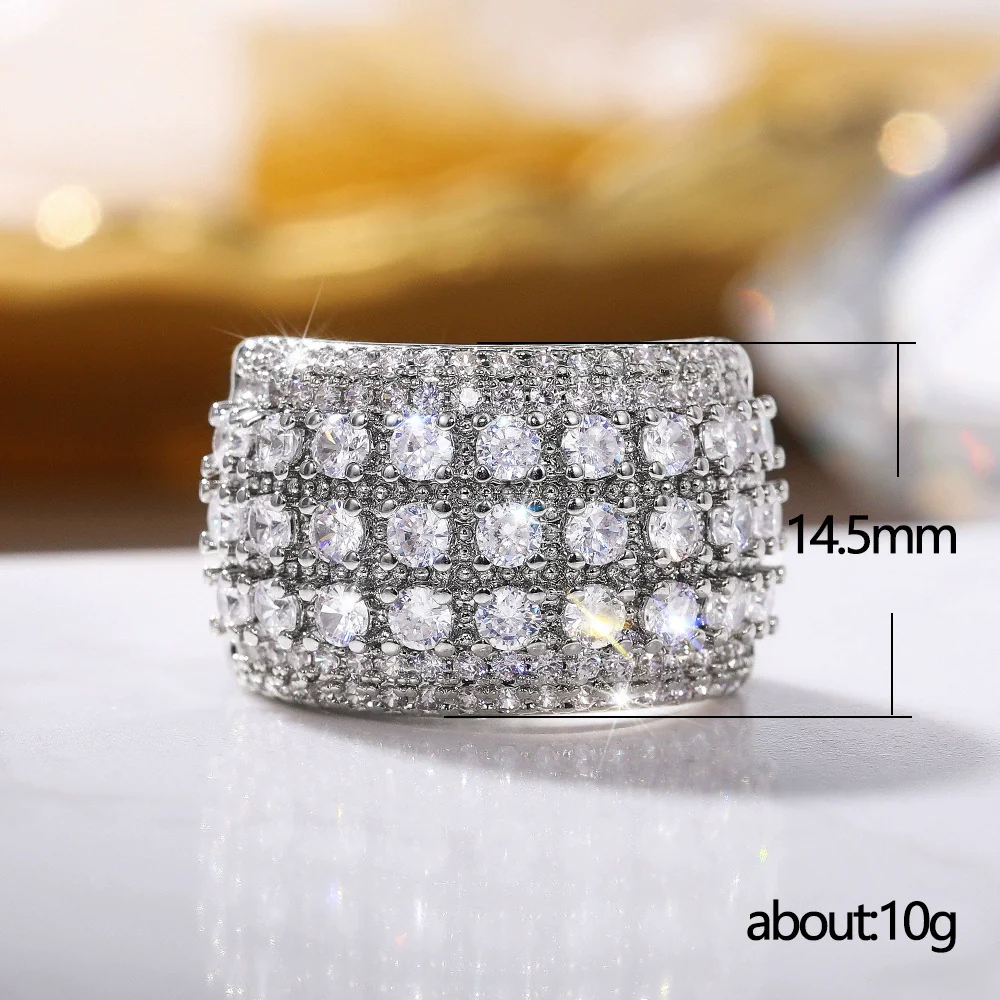 Wholesale Women's Copper Zircon Ring With Geometric Design - Image 5