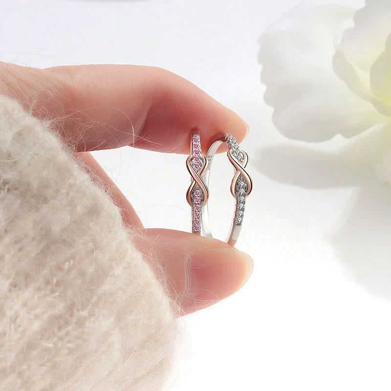 Wholesale Women's Copper Zirconium Ring Electroplated Versatile Style - Image 4
