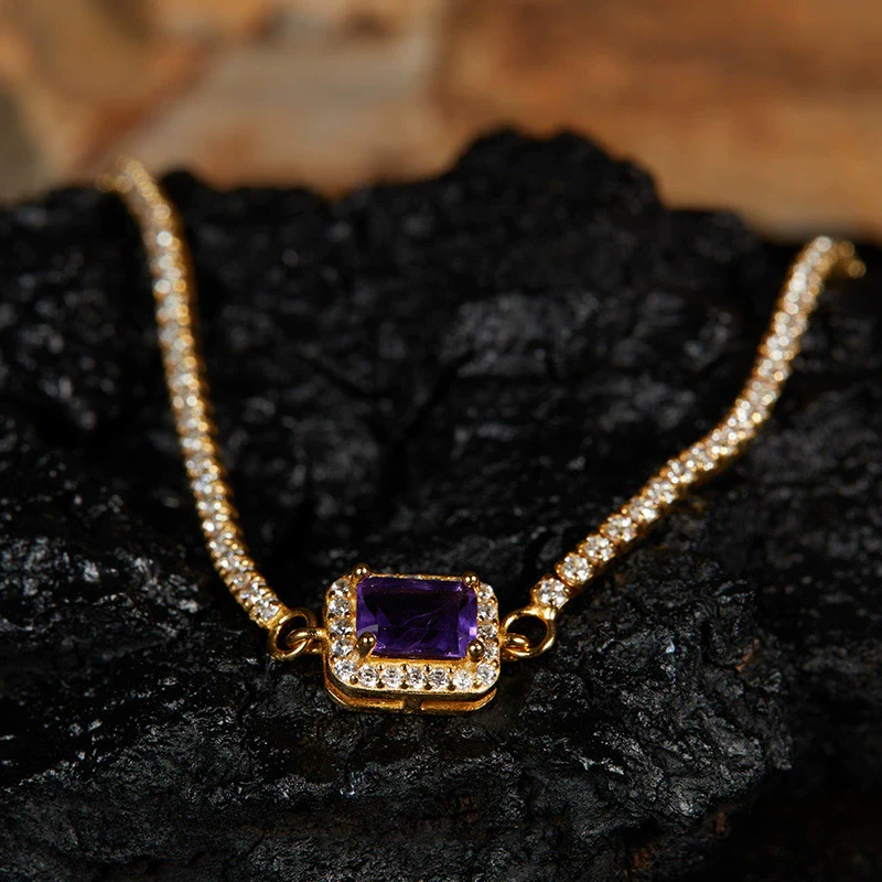 Wholesale Women's Crystal And 925 Sterling Silver Geometric Style Necklace Pendant Set With Gems And Cross Chain - Image 16