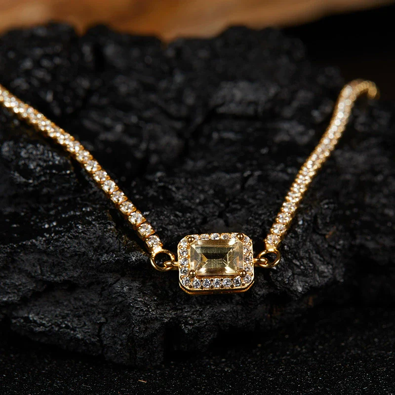 Wholesale Women's Crystal And 925 Sterling Silver Geometric Style Necklace Pendant Set With Gems And Cross Chain - Image 17