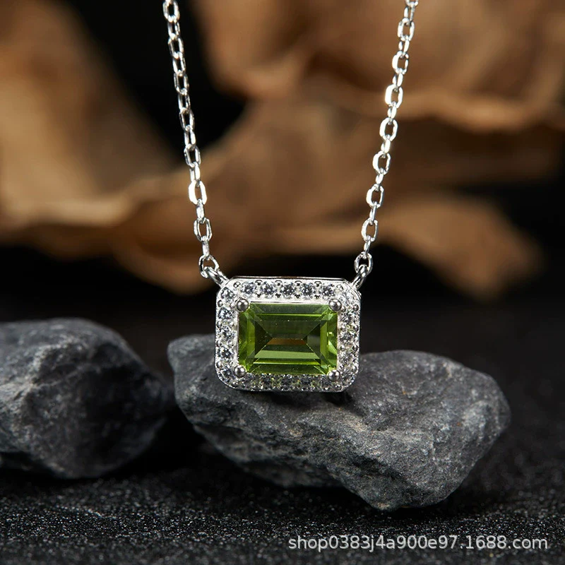 Wholesale Women's Crystal And 925 Sterling Silver Geometric Style Necklace Pendant Set With Gems And Cross Chain - Image 33