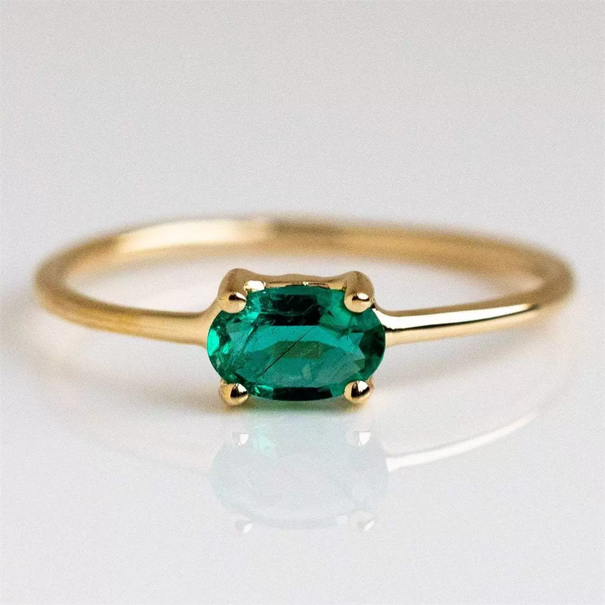 Wholesale Women's Eggshaped Colorful Diamond Zircon Ring Goldplated Brass Jewelry - Image 9