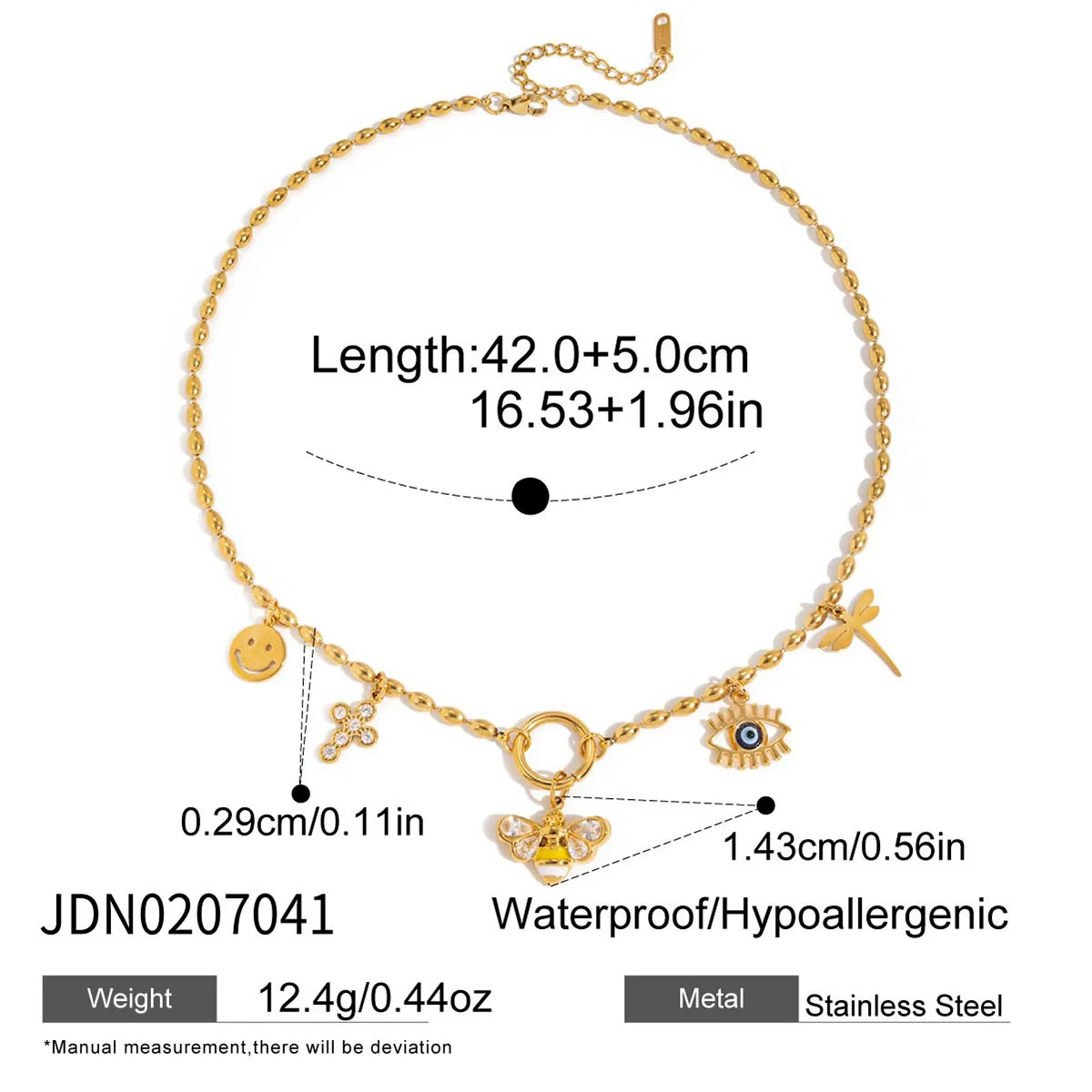 Wholesale Women's Electroplated Geometric Stainless Steel And Titanium Steel Necklace Regular Chain Sweater Chain Accessories - Image 10