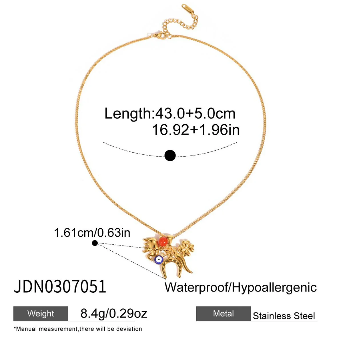 Wholesale Women's Electroplated Geometric Stainless Steel And Titanium Steel Necklace Regular Chain Sweater Chain Accessories - Image 11