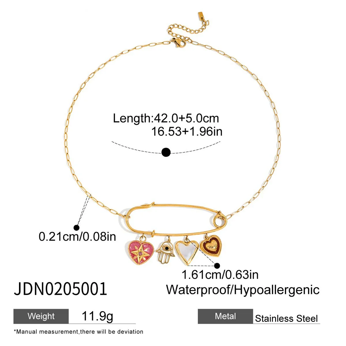 Wholesale Women's Electroplated Geometric Stainless Steel And Titanium Steel Necklace Regular Chain Sweater Chain Accessories - Image 5