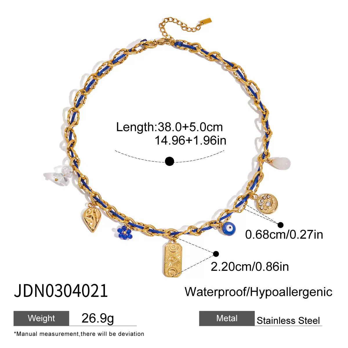 Wholesale Women's Electroplated Geometric Stainless Steel And Titanium Steel Necklace Regular Chain Sweater Chain Accessories - Image 7
