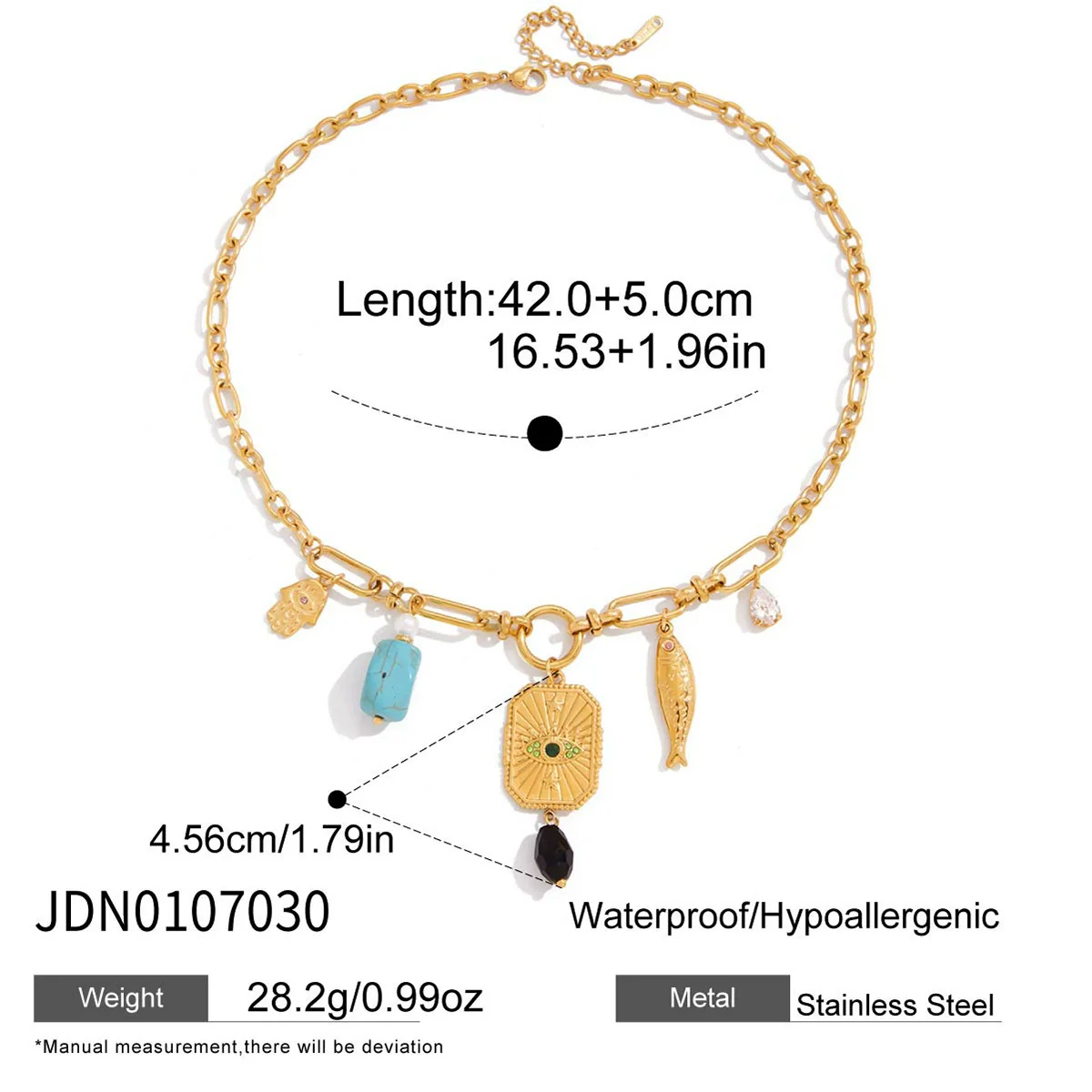 Wholesale Women's Electroplated Geometric Stainless Steel And Titanium Steel Necklace Regular Chain Sweater Chain Accessories - Image 8