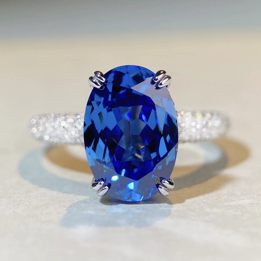 Wholesale Women's Elegant Geometric S925 Silver Ring With High Carbon Diamond Zircon Inlay And Electroplating Treatment - Image 3