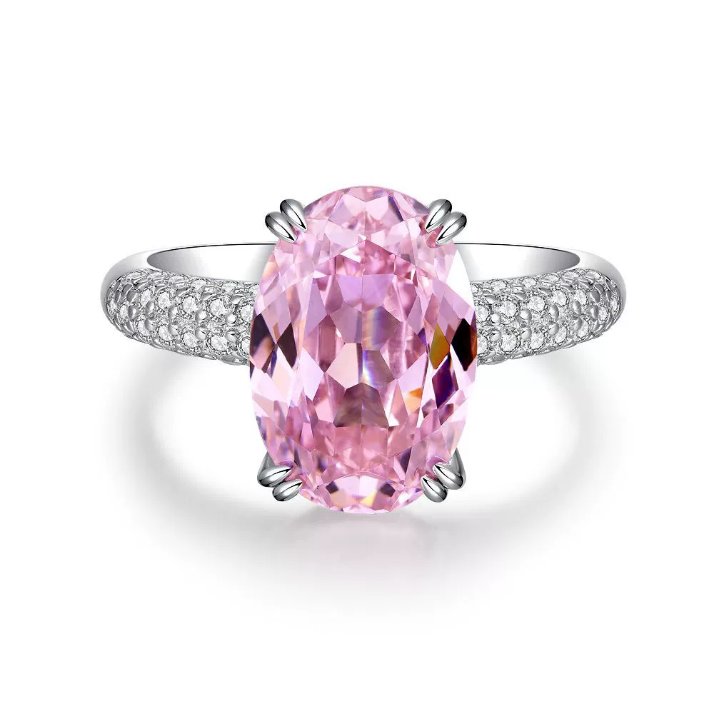 Wholesale Women's Elegant Geometric S925 Silver Ring With High Carbon Diamond Zircon Inlay And Electroplating Treatment - Image 6
