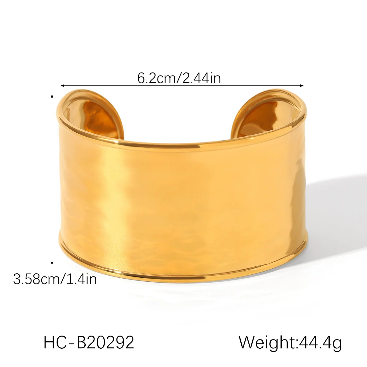 Wholesale Women's Exaggerated Gold Electroplated Stainless Steel Open Bracelet Jewelry - Image 10