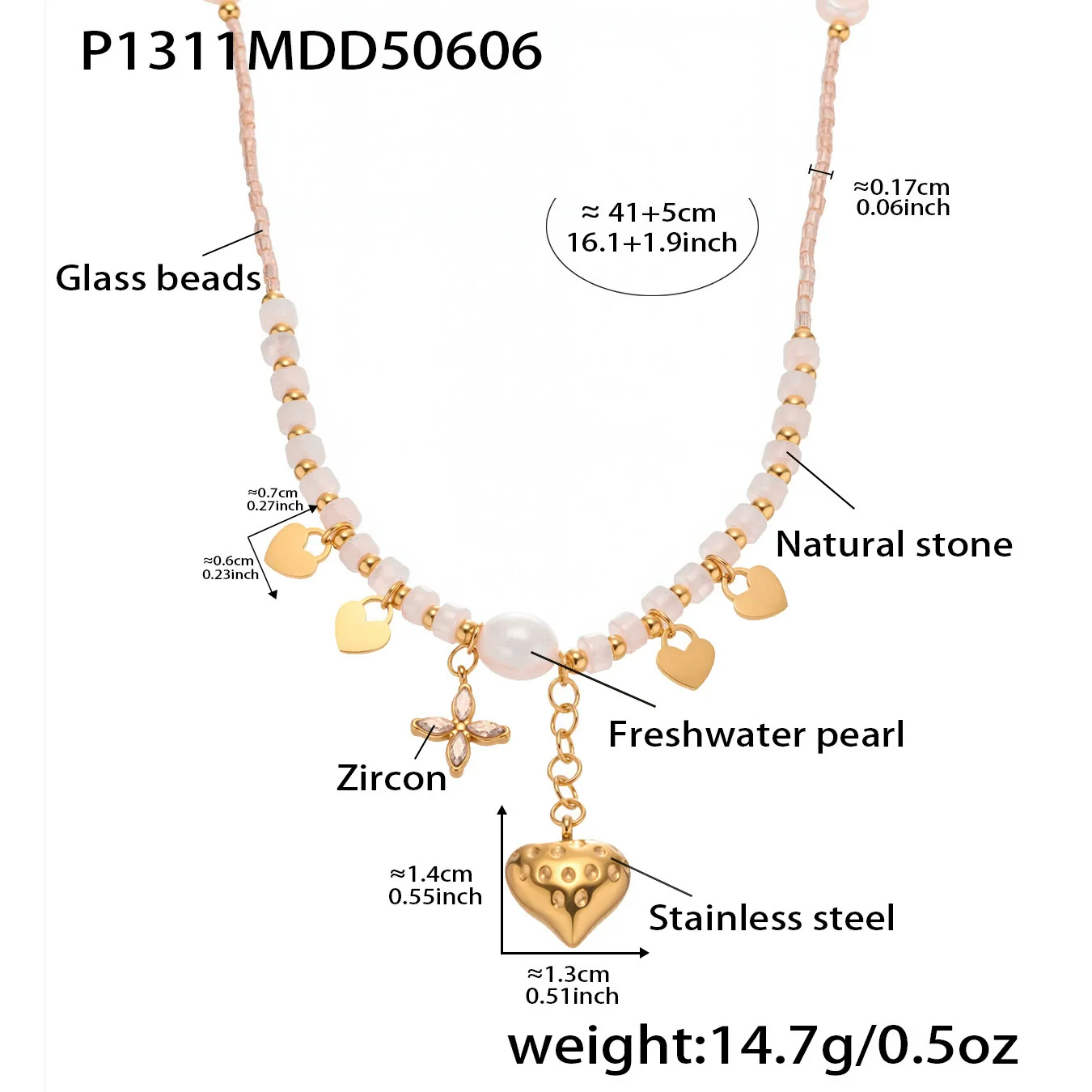 Wholesale Women's Fashion Geometric Ferris Wheel Heart Flower Pendant Necklace Made Of Titanium Steel And Stainless Steel With Electroplating - Image 6