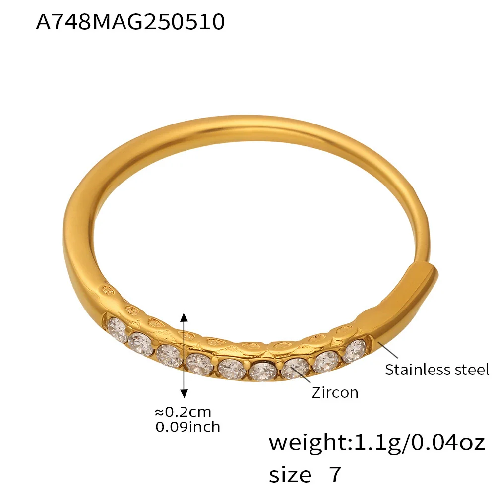 Wholesale Women's Fashion Geometric Ferris Wheel Water Drop Flower Opening Ring Stainless Steel 18K Gold Plated - Image 5