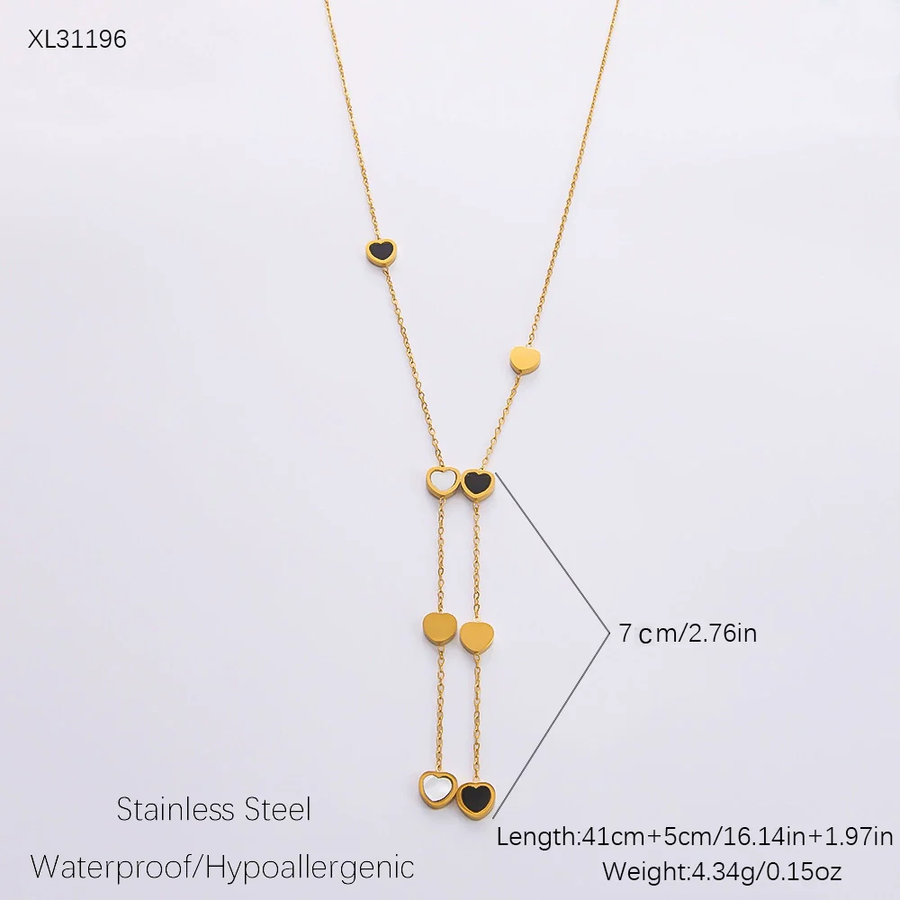 Wholesale Women's Fashion Geometric Stainless Steel 18K Goldplated Necklace - Image 6