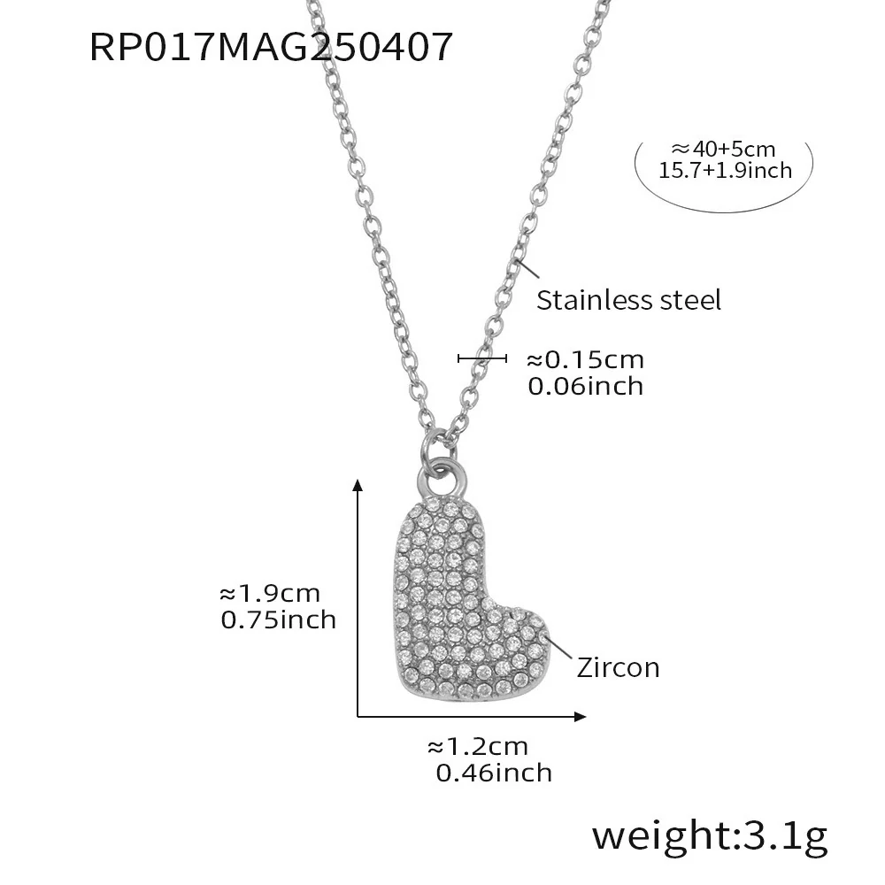Wholesale Women's Fashion Luxury Electroplated Geometric Ferris Wheel English Letters Zircon Stainless Steel And Titanium Steel Necklace - Image 43