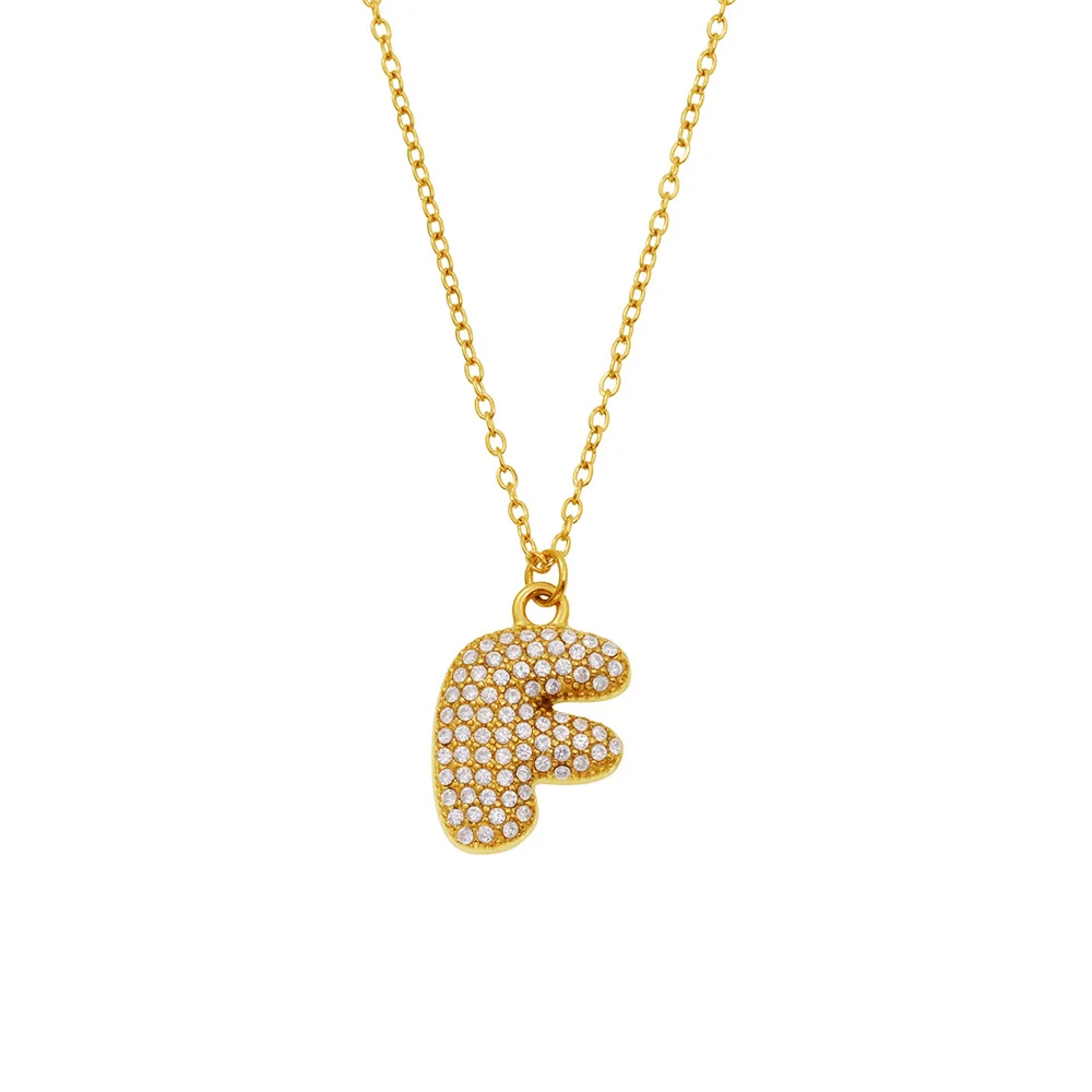Wholesale Women's Fashion Luxury Electroplated Geometric Ferris Wheel English Letters Zircon Stainless Steel And Titanium Steel Necklace - Image 5