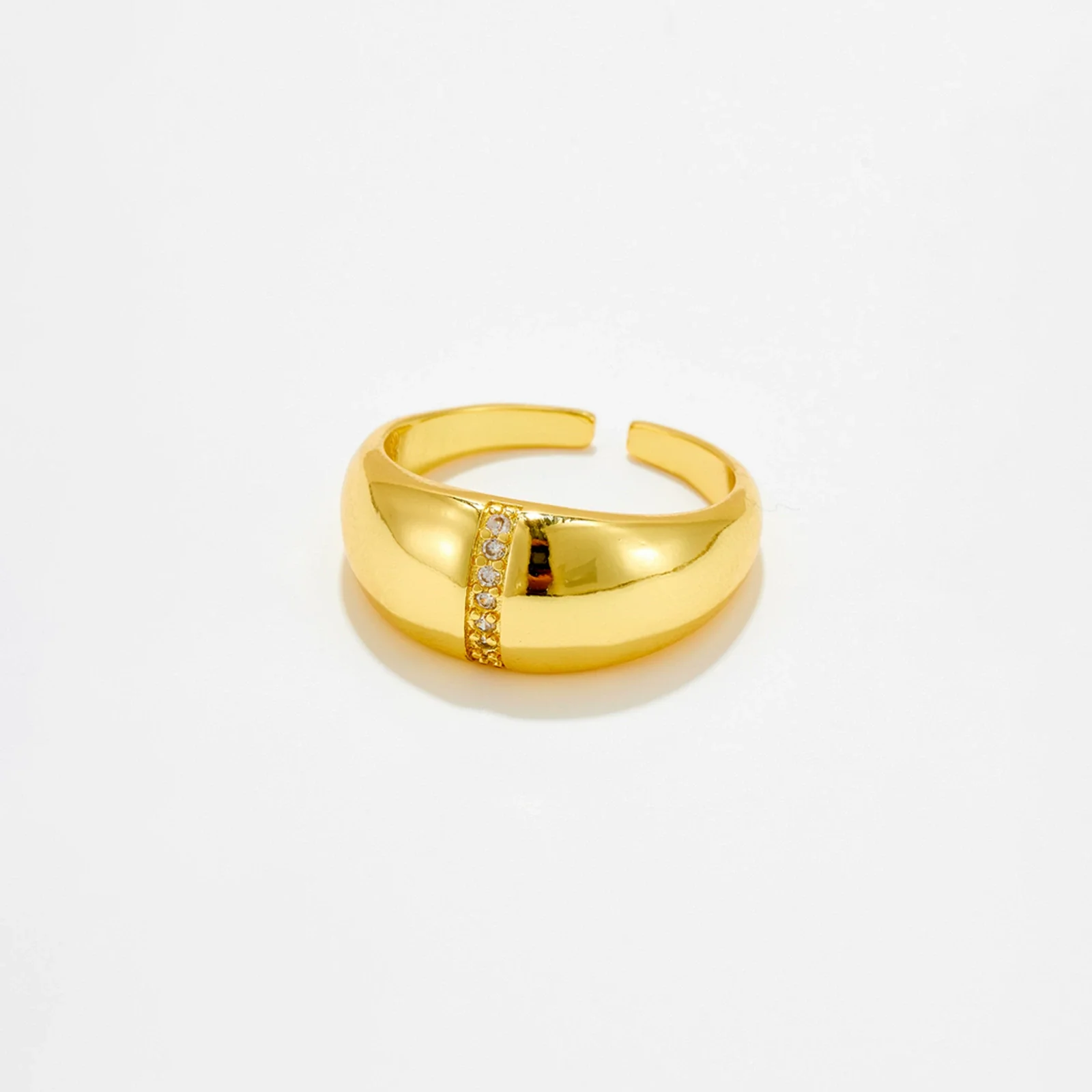 Wholesale Women's Fashion Open Ring Copper Geometric Electroplated - Image 3