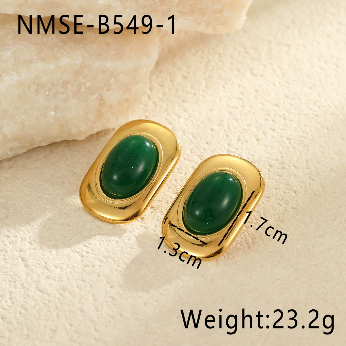Wholesale Women's Fashion Retro Exaggerated Geometric Stainless Steel 18K Gold Plated Earrings Jewelry - Image 6