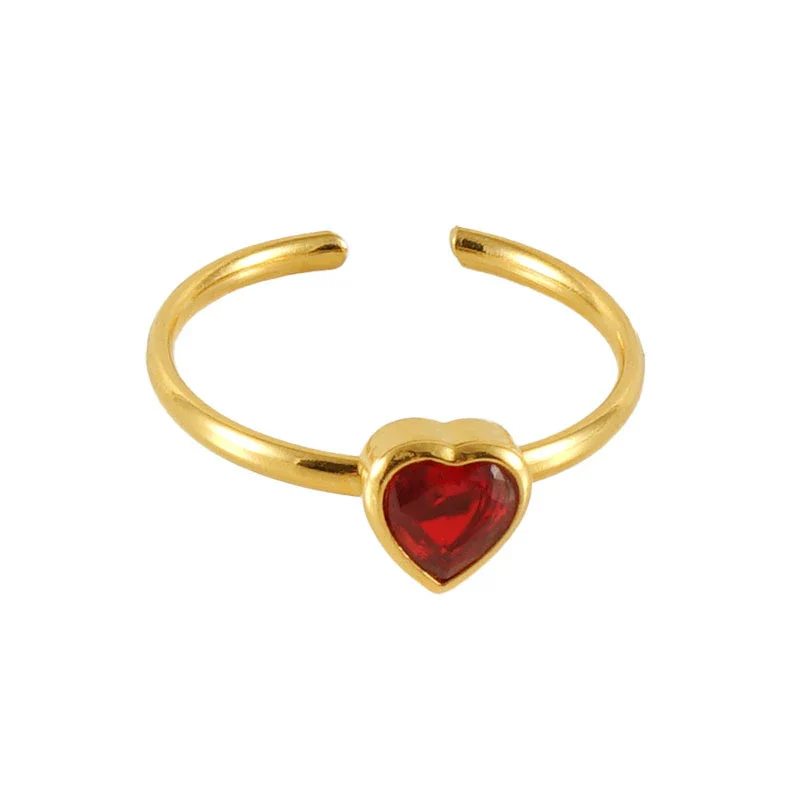 Wholesale Women's Fashion Stainless Steel Ring With Square Love Shape And Flower Design Inlaid With Zircon - Image 5