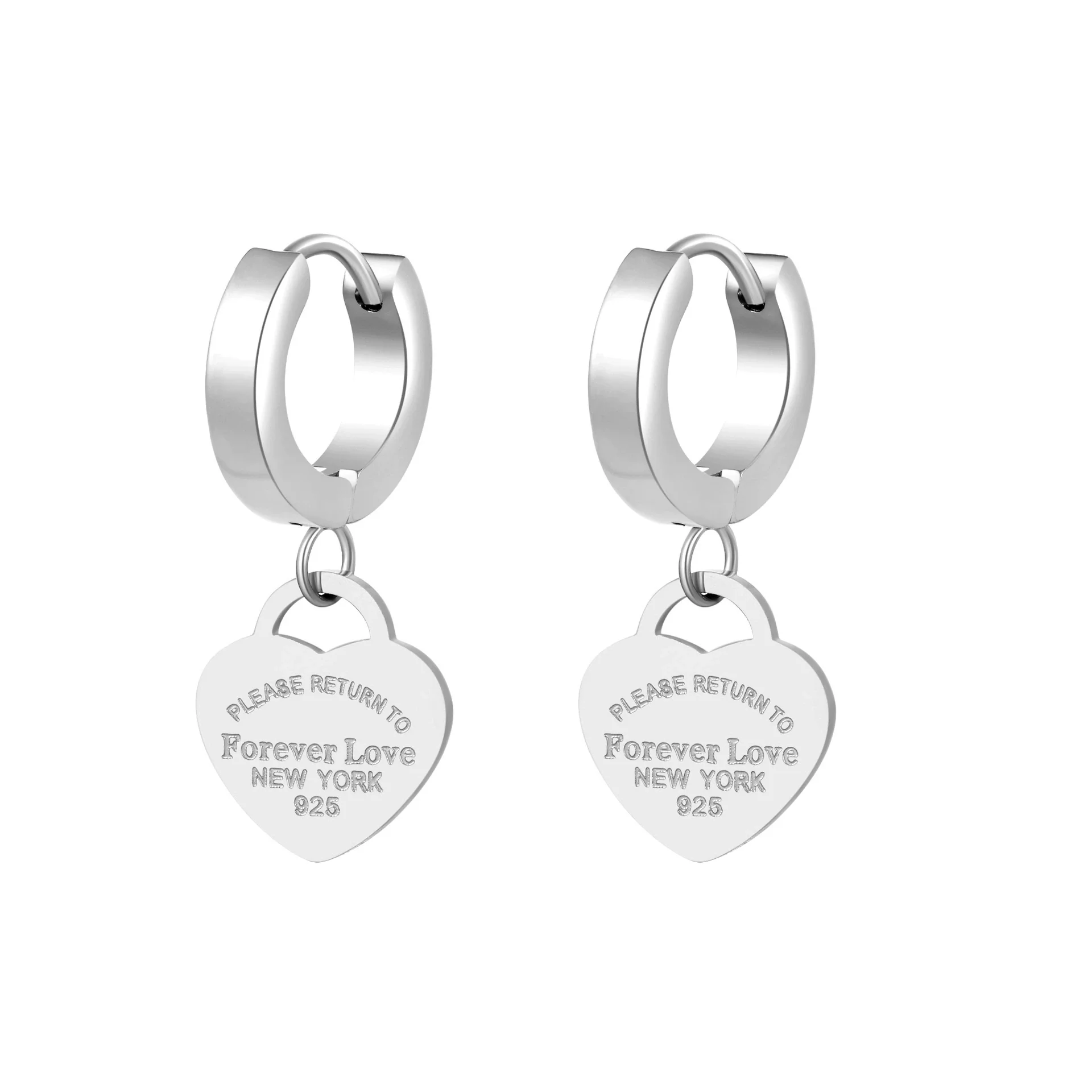 Wholesale Women's Fashion Titanium Steel Heart Pendant Cross Chain Necklace With Electroplating - Image 7