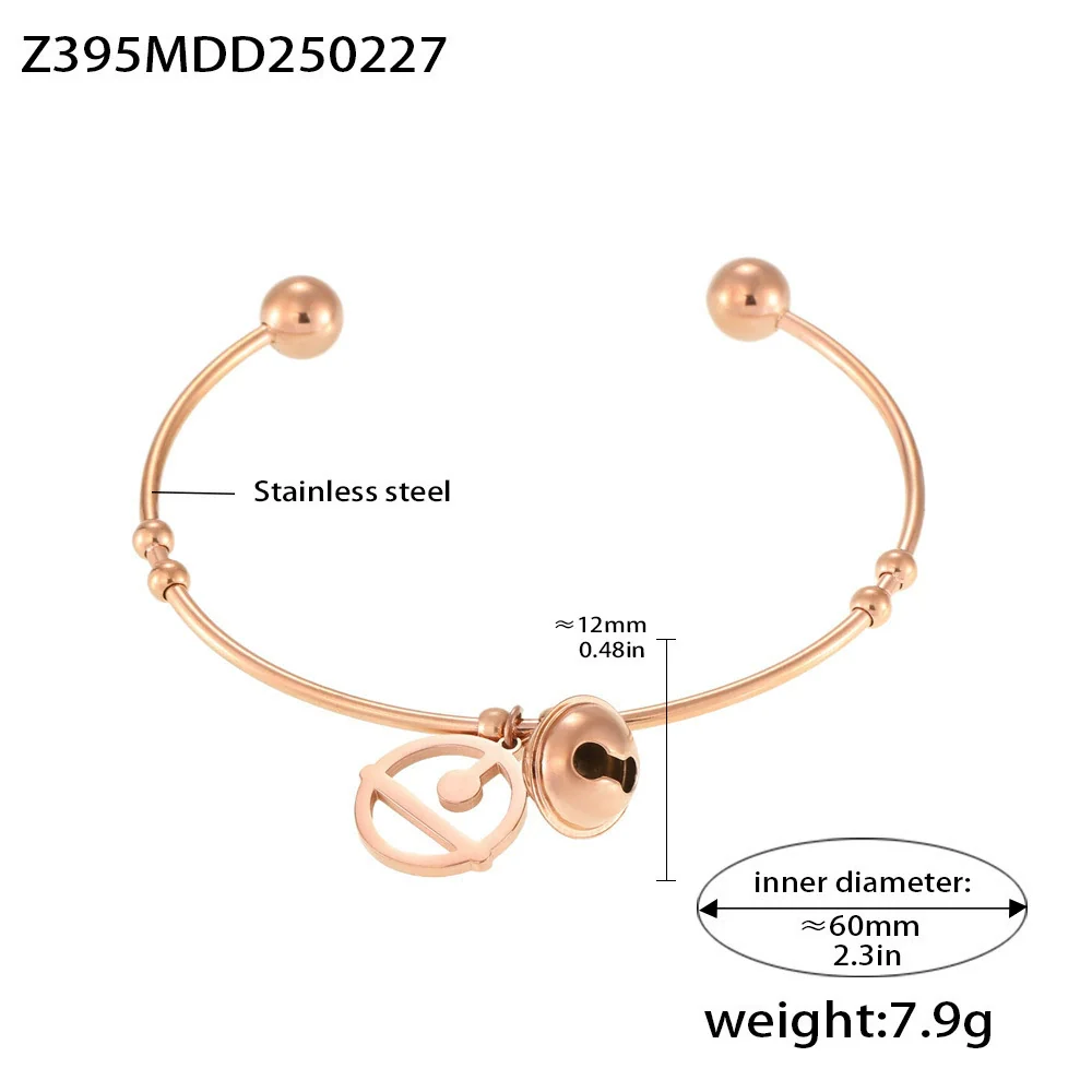 Wholesale Women's Ferris Wheel Fortune Bell Stainless Steel Goldplated Titanium Steel Electroplated Bracelet - Image 6