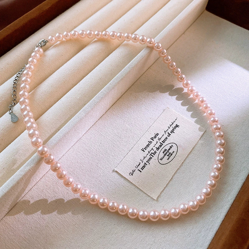 Wholesale Women's French Retro Light Luxury Clavicle Chain Set With Alloy Pendant And Imitation Pearls Electroplating - Image 17