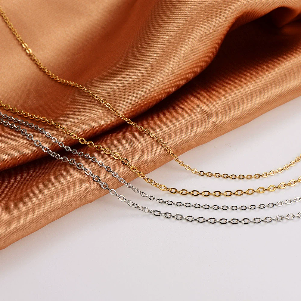 Wholesale Women's Geometric Cross Chain Necklace Titanium Steel Electroplated - Image 4