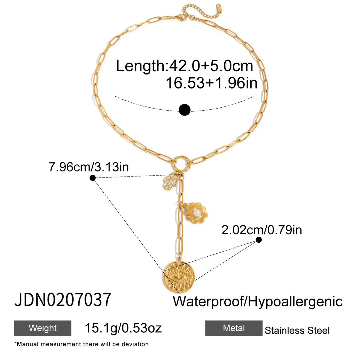 Wholesale Women's Geometric Cross Long Yshaped Necklace Electroplated Titanium Steel And Stainless Steel Jewelry - Image 16