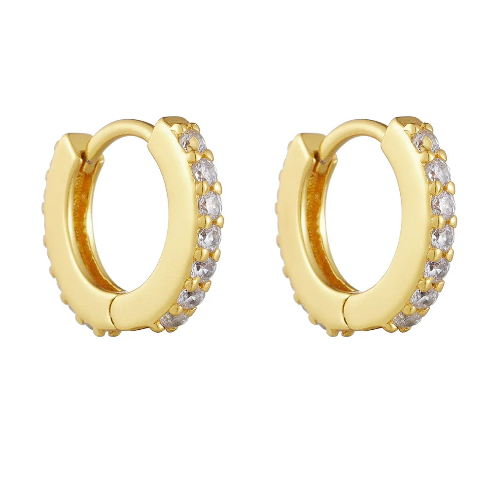 Wholesale Women's Geometric Diamond Micropaved Zircon 925 Sterling Silver Earrings - Image 5