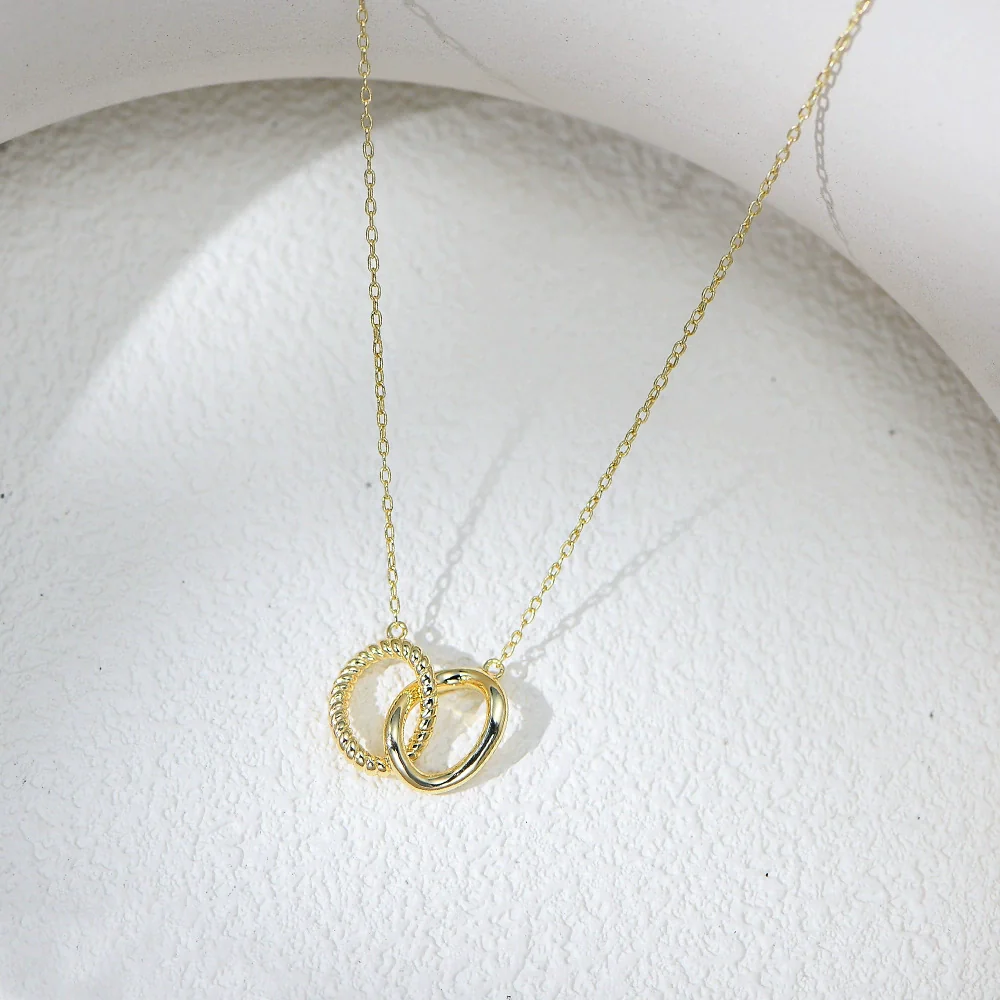 Wholesale Women's Geometric Diamond S925 Sterling Silver Cross Chain Necklace