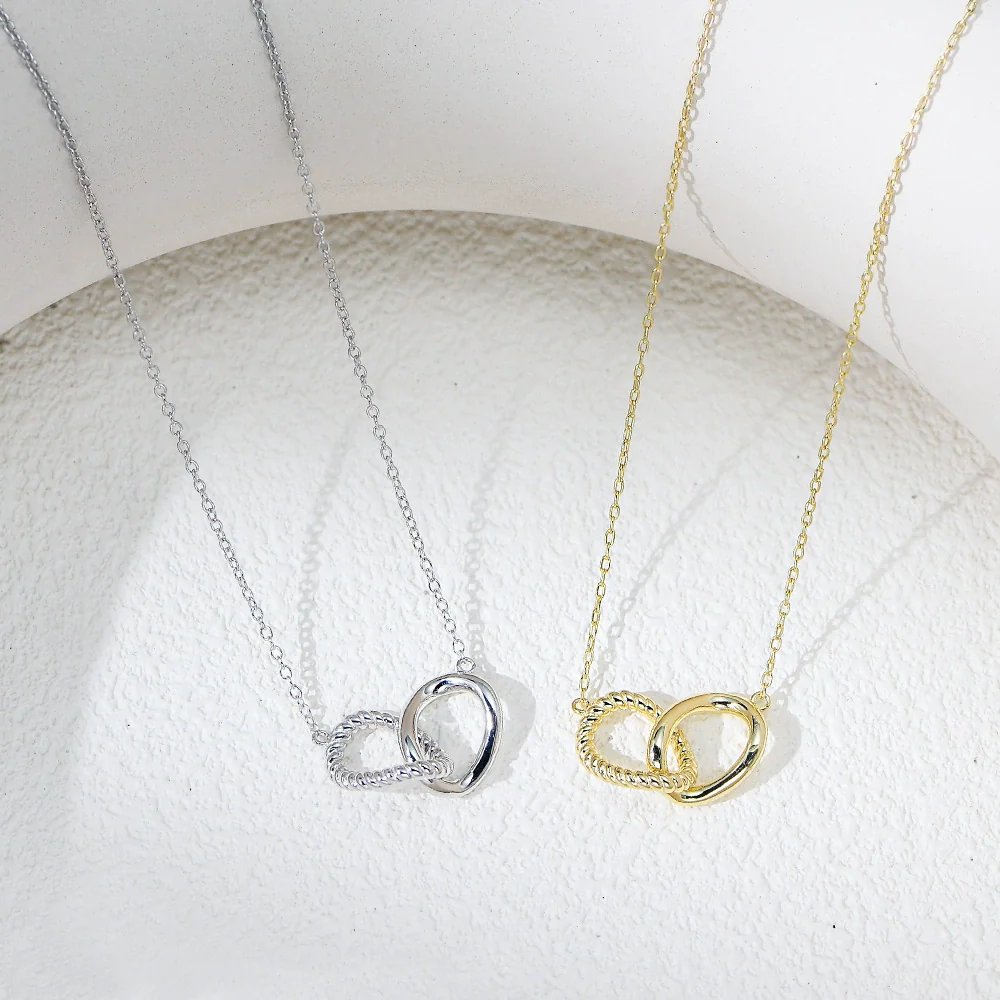 Wholesale Women's Geometric Diamond S925 Sterling Silver Cross Chain Necklace - Image 3