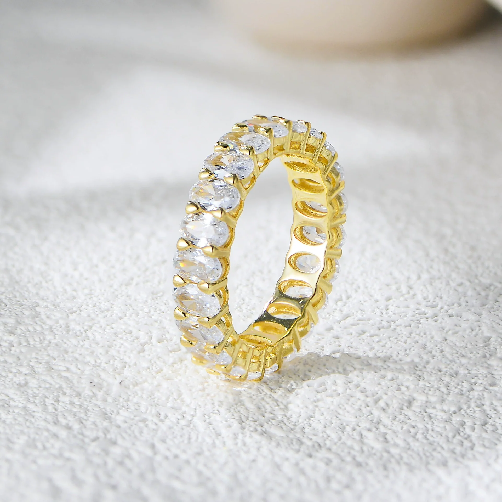 Wholesale Women's Geometric Diamond S925 Sterling Silver Ring