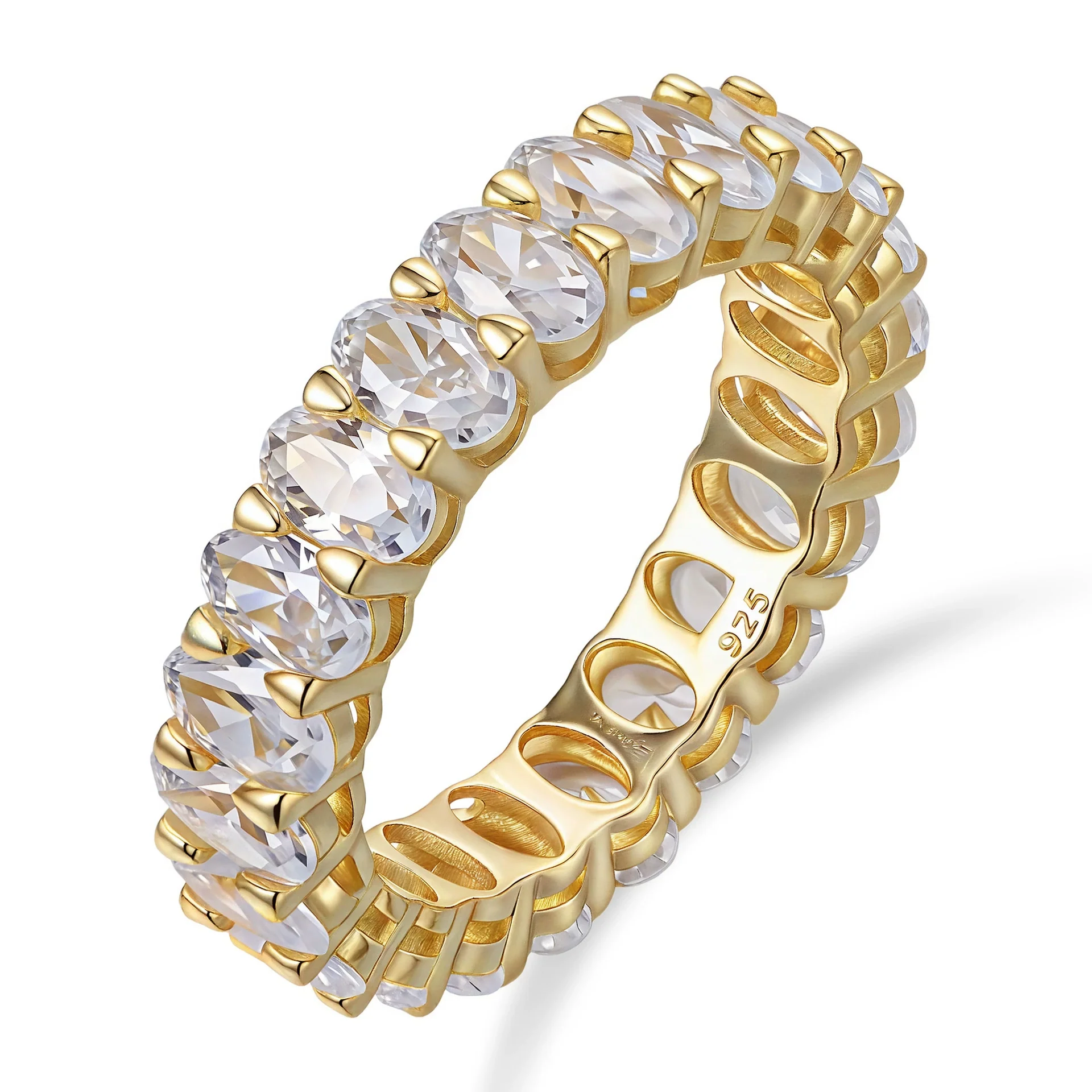 Wholesale Women's Geometric Diamond S925 Sterling Silver Ring - Image 5