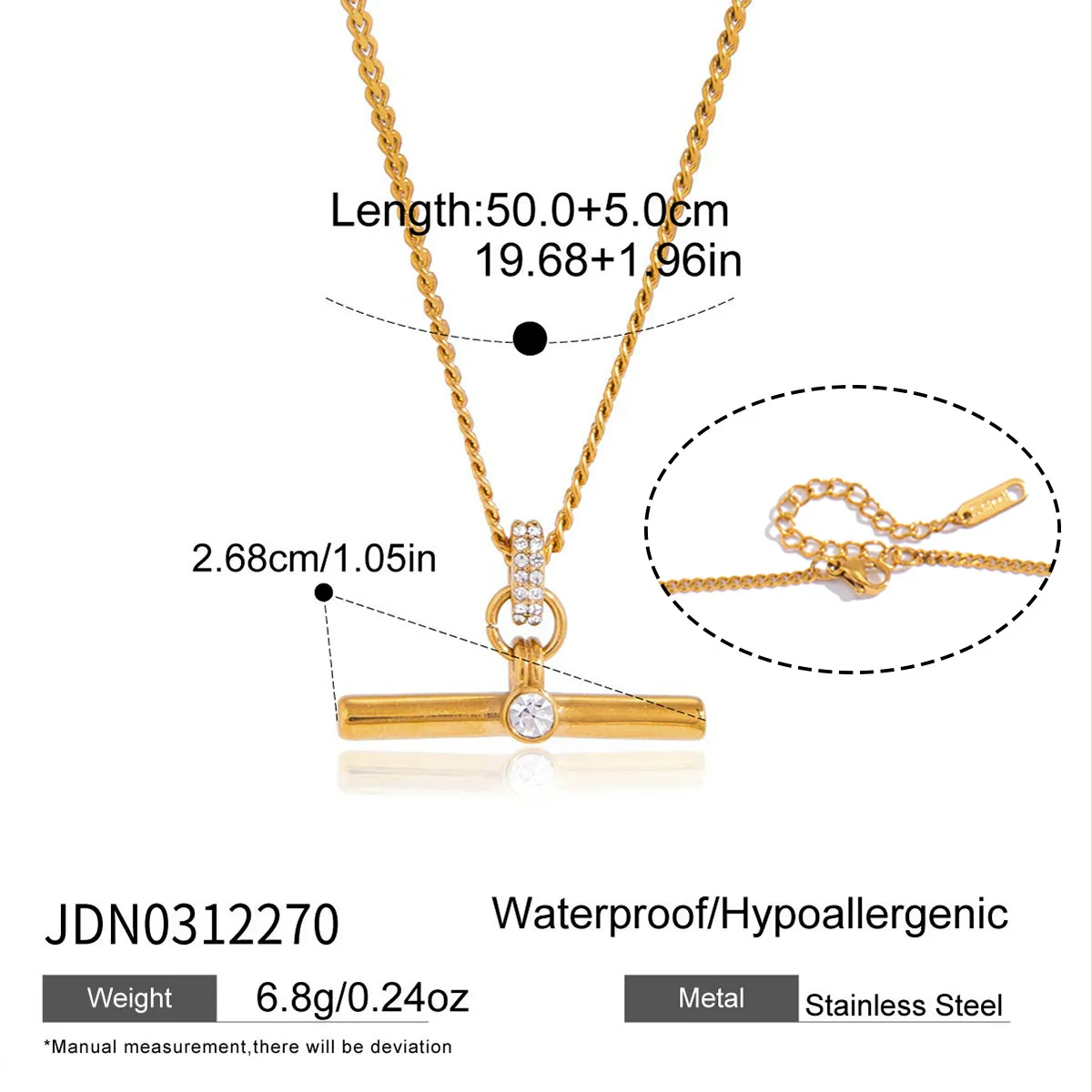 Wholesale Women's Geometric Electroplated Jewelry Set With Titanium Steel Pendant And Stainless Steel Accessories - Image 7