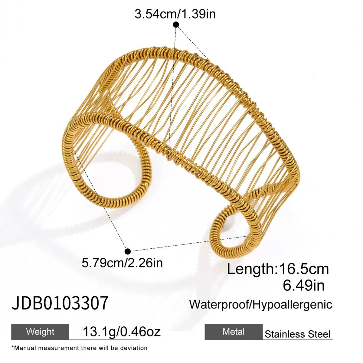 Wholesale Women's Geometric Electroplated Stainless Steel And Titanium Steel Jewelry Rings And Bracelets - Image 6