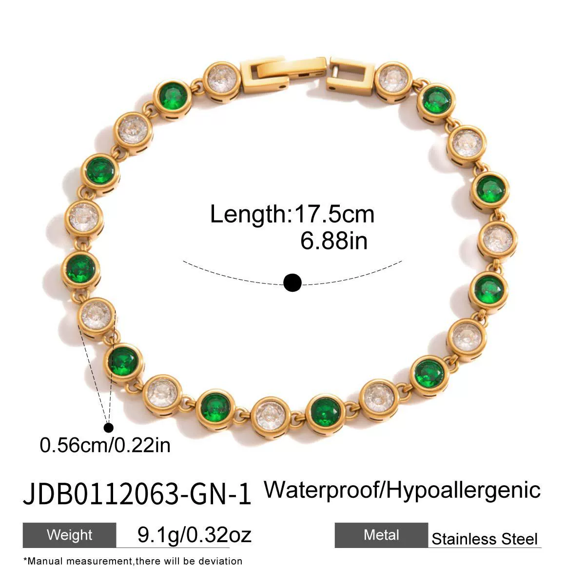 Wholesale Women's Geometric Electroplated Stainless Steel Bracelet Jewelry - Image 9