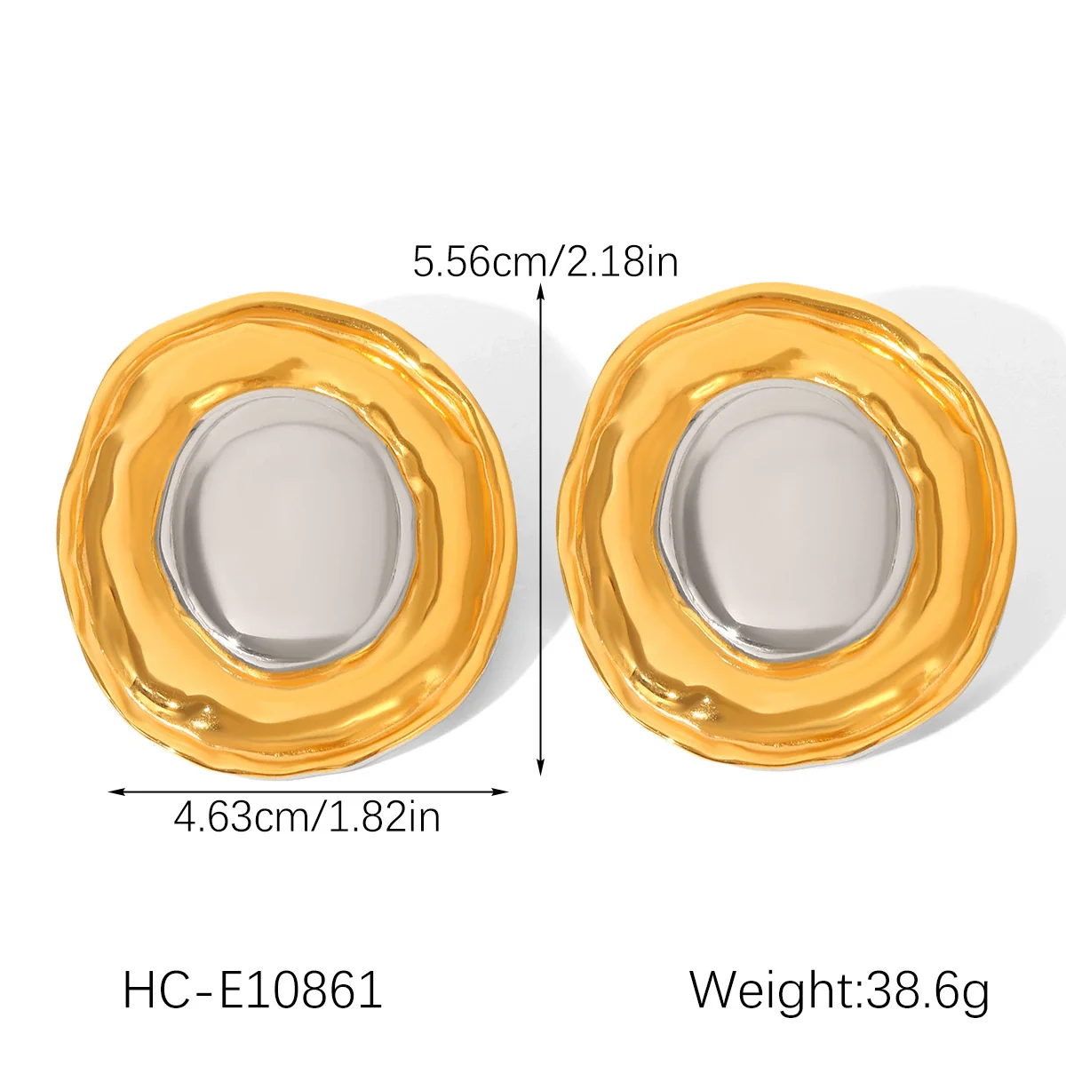 Wholesale Women's Geometric Electroplated Stainless Steel Earrings Light Luxury Highend Jewelry - Image 7