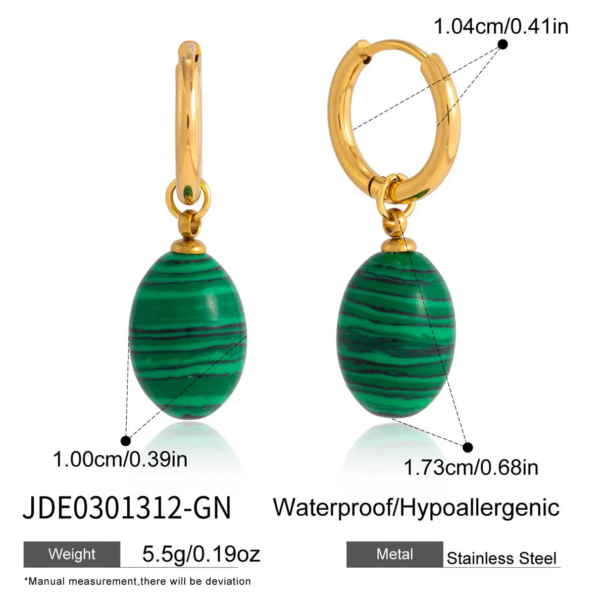 Wholesale Women's Geometric Electroplated Titanium Steel And Stainless Steel Necklace And Earrings Set Accessories - Image 10