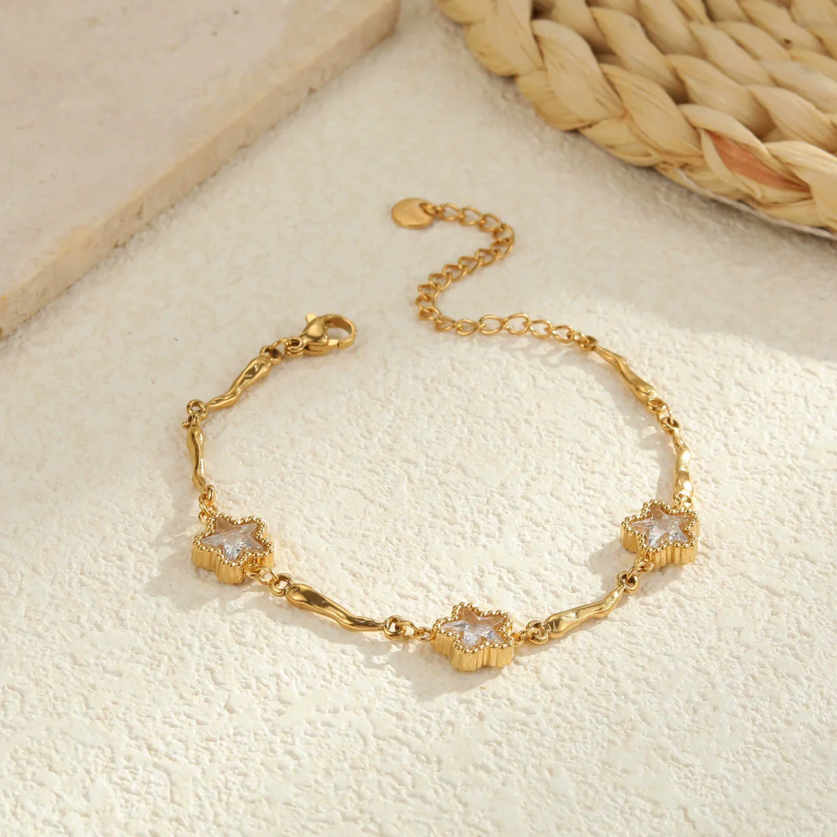 Wholesale Women's Geometric Inlaid Color Zircon 18K Stainless Steel Electroplated Bracelet Light Luxury Highend Jewelry - Image 3