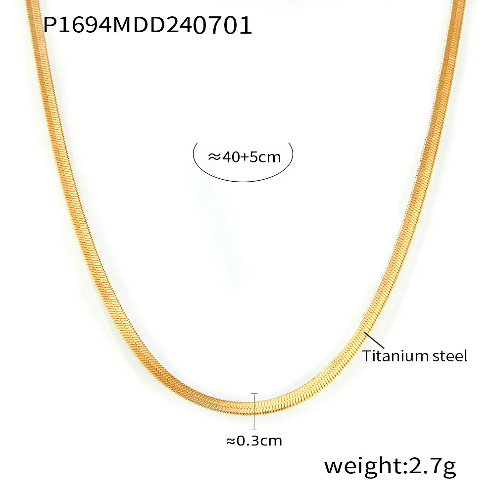 Wholesale Women's Geometric Square White Sea Shell Pendant Necklace In Titanium Steel With 18K Real Gold Plating - Image 7