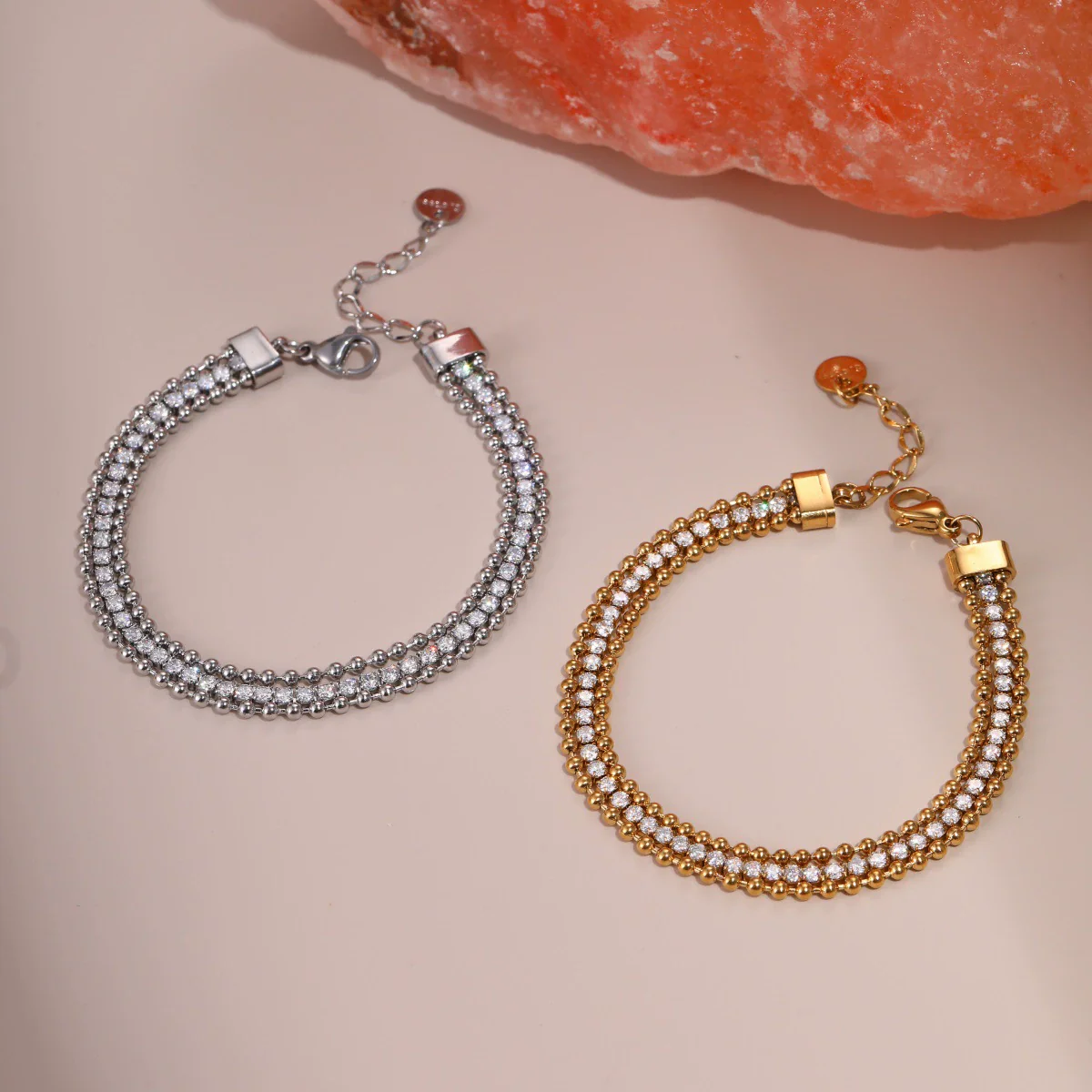 Wholesale Women's Geometric Stainless Steel 18K Gold Plated Bracelet Normcore Design Hand Jewelry - Image 2
