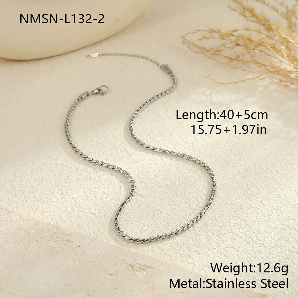 Wholesale Women's Geometric Stainless Steel 18K Gold Plated Chain Necklace Light Luxury Minimalist Fashionable Jewelry - Image 11