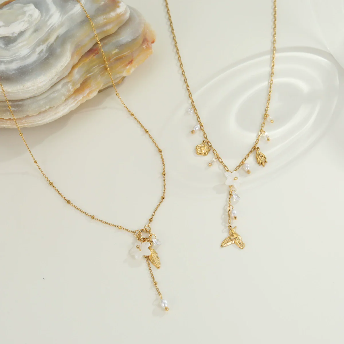 Wholesale Women's Geometric Stainless Steel And 18K Electroplated Necklace For Light Luxury Niche Jewelry - Image 2