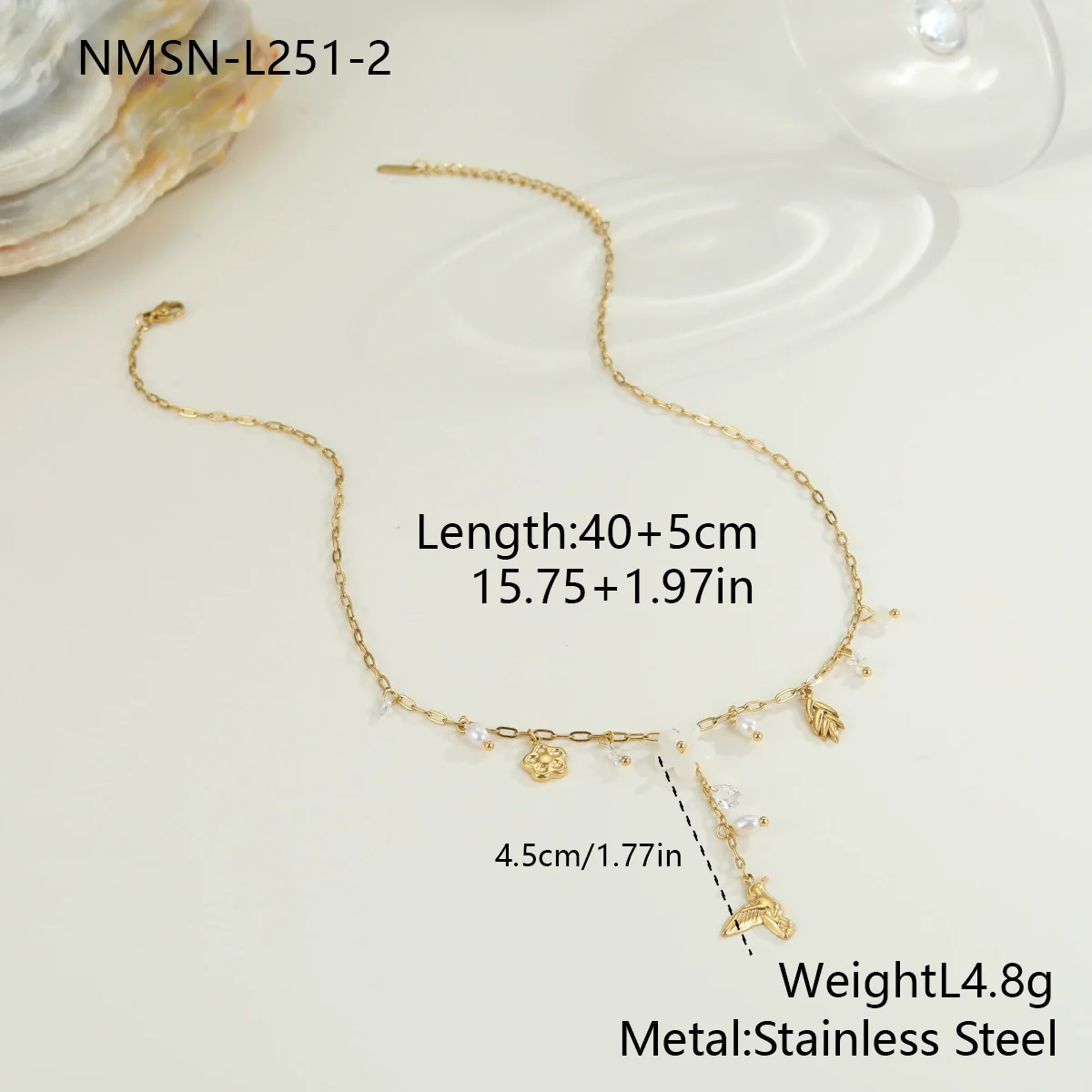 Wholesale Women's Geometric Stainless Steel And 18K Electroplated Necklace For Light Luxury Niche Jewelry - Image 7