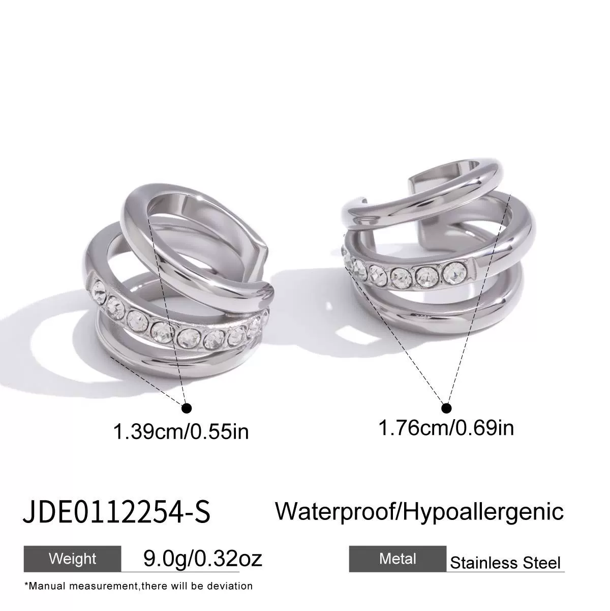 Wholesale Women's Geometric Stainless Steel And Titanium Steel Earrings With Pvd Furnace Vacuum Real Gold Plating - Image 6
