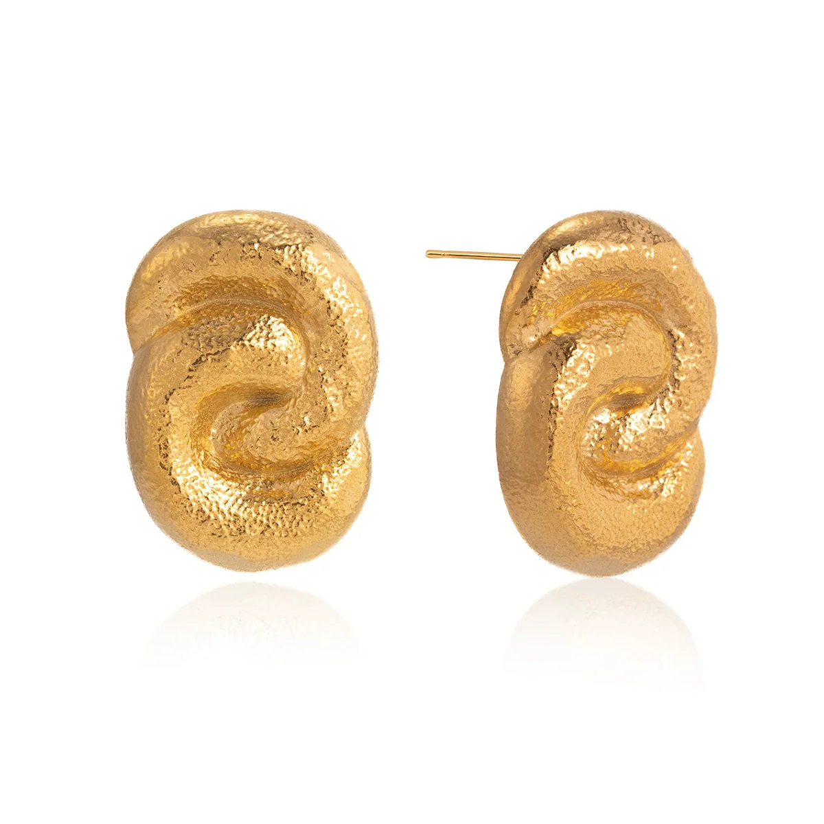 Wholesale Women's Geometric Stainless Steel And Titanium Steel Earrings With Vacuum Real Gold Plating - Image 5