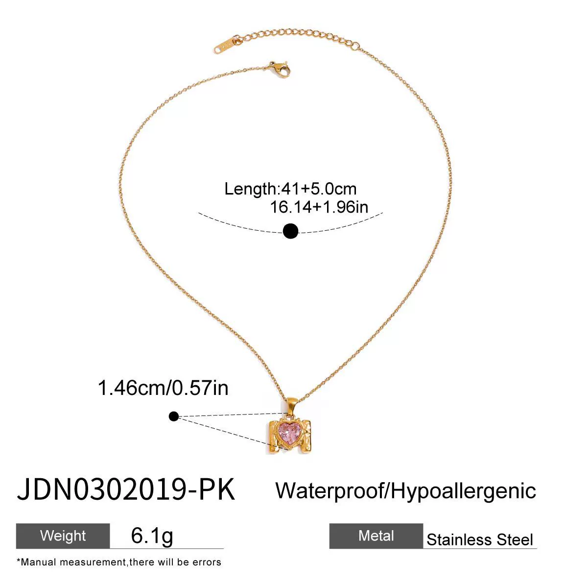 Wholesale Women's Geometric Stainless Steel And Titanium Steel Electroplated Love Cross Pendant Necklace - Image 6