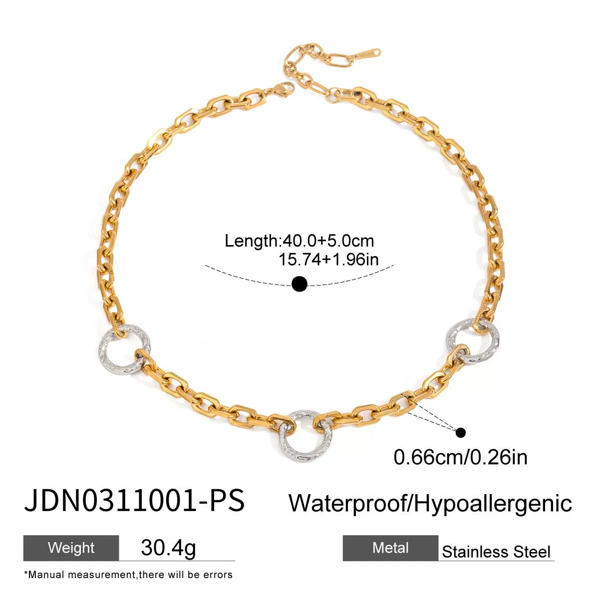 Wholesale Women's Geometric Stainless Steel And Titanium Steel Electroplated Necklace Jewelry - Image 6