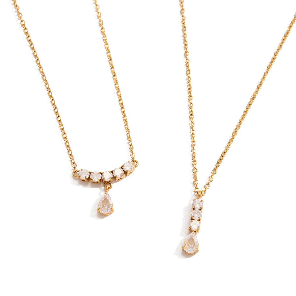 Wholesale Women's Geometric Stainless Steel And Titanium Steel Necklace With Pvd Furnace Vacuum Real Gold Plating - Image 5