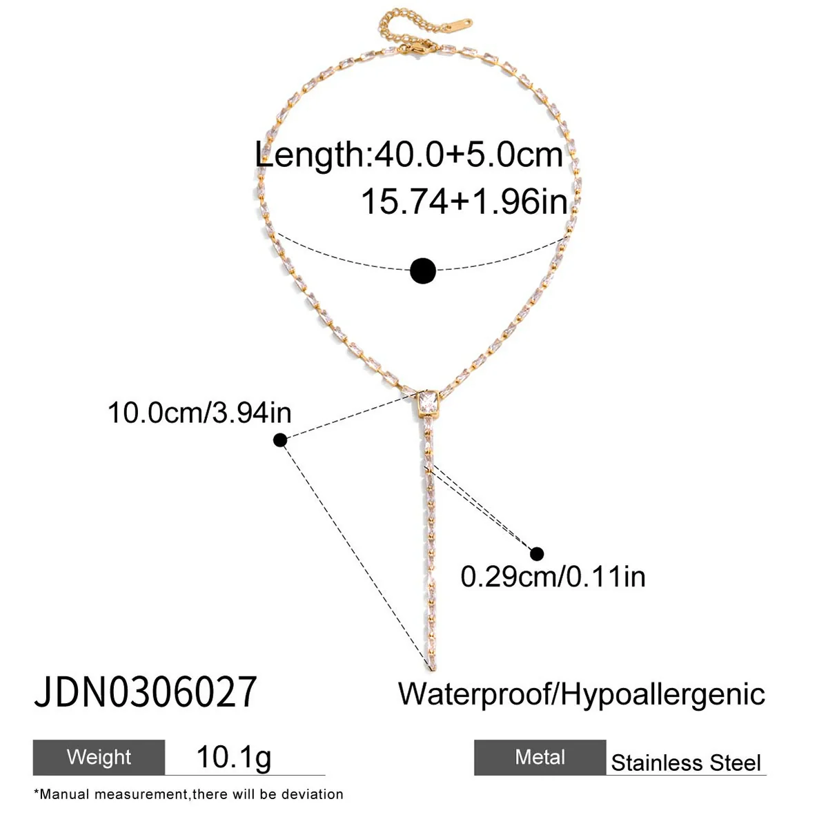 Wholesale Women's Geometric Stainless Steel And Titanium Steel Necklace With Pvd Furnace Vacuum Real Gold Plating - Image 6
